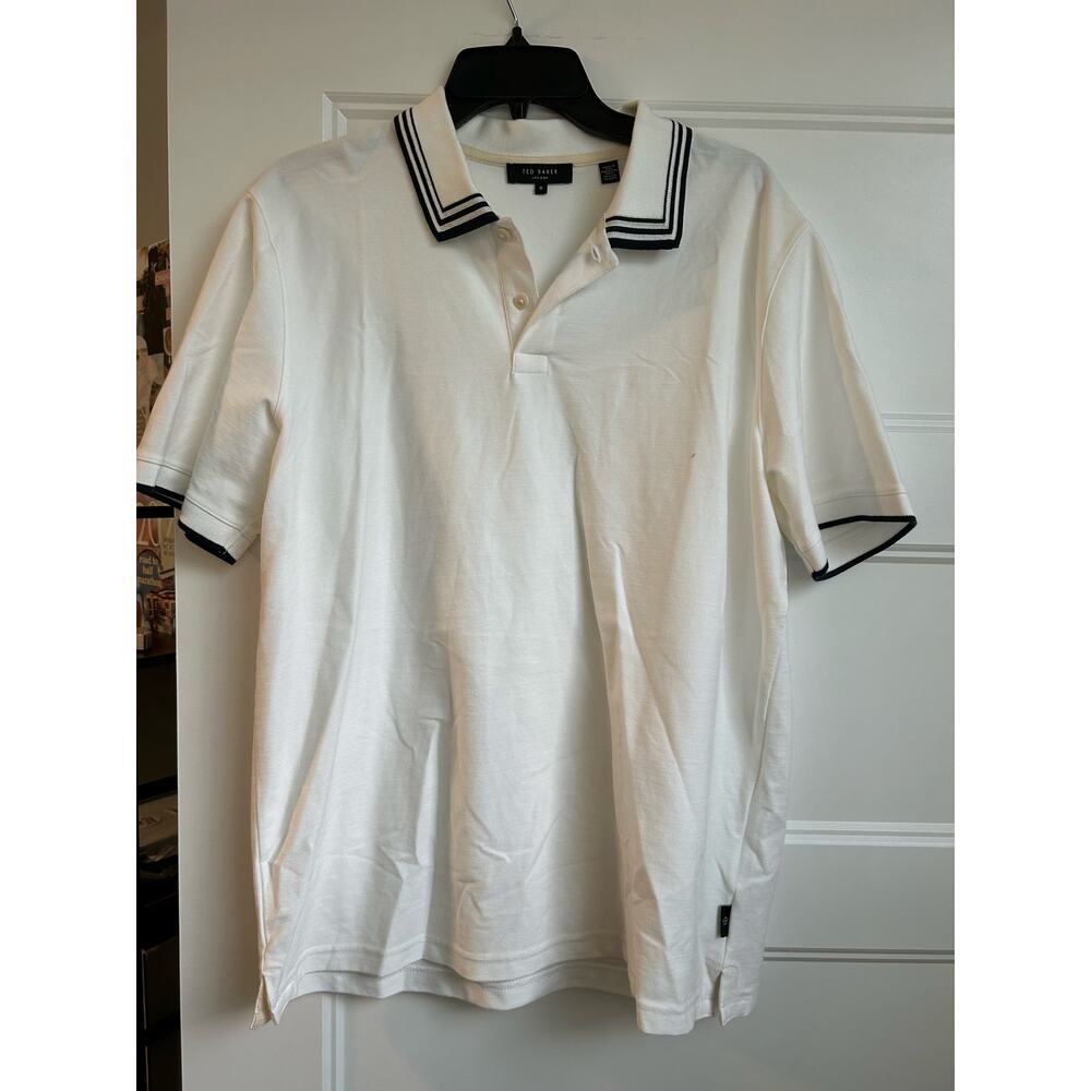 Ted Baker Off White Polo Shirt- size 5